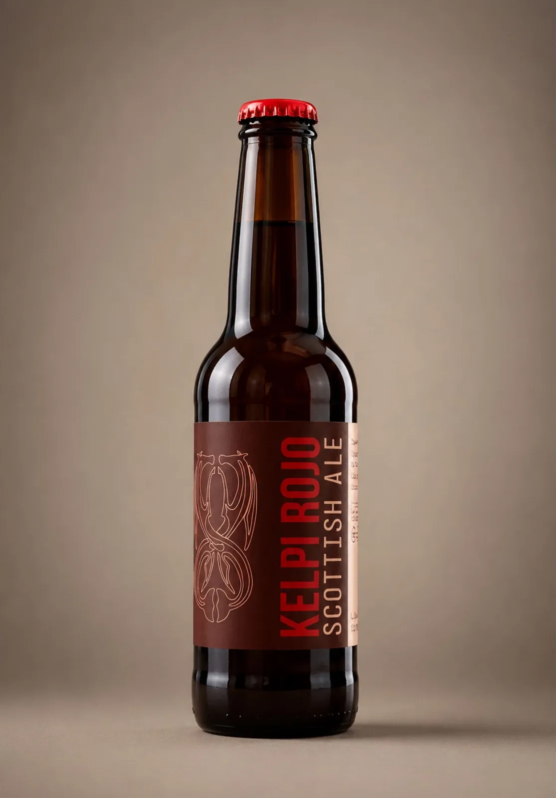 ><><CERVEZA KELPI ROJO - ALE ESCOCESA - OSCURA, 355 ml><><