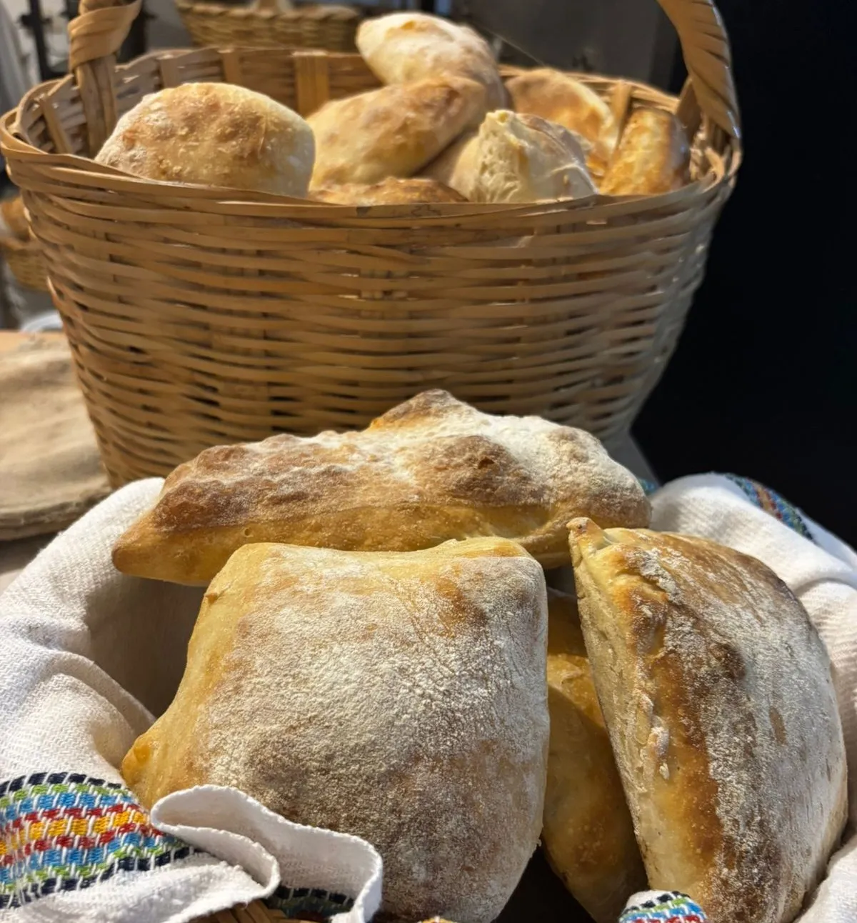 ><>< CIABATTAS DE MASA MADRE, harina de trigo, 3 piezas